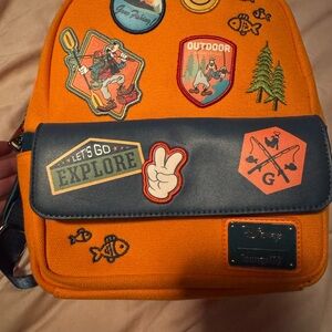 Disney Loungefly Goofy Movie Orange and Blue Backpack